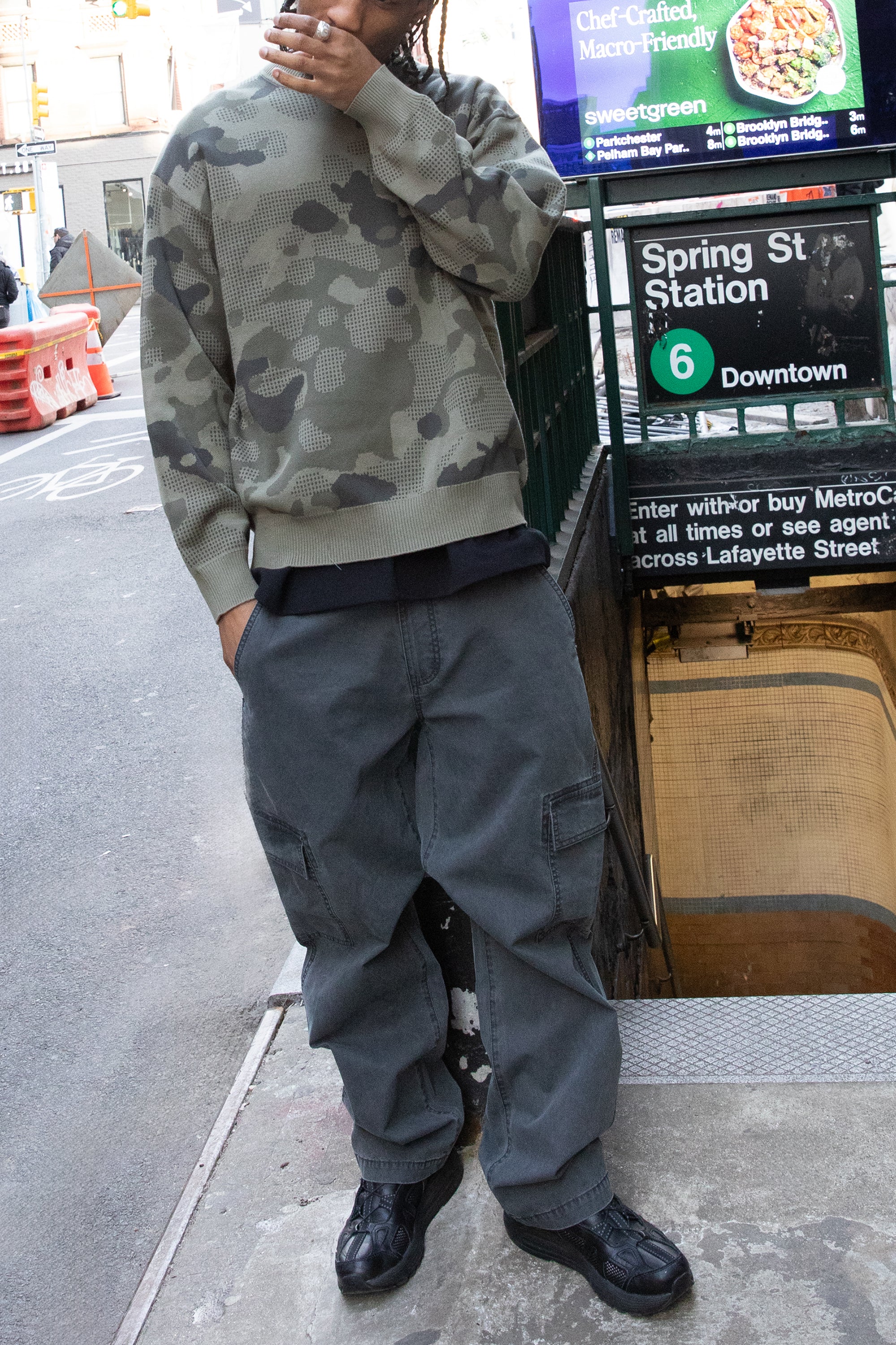 Jacquard Camo Knit Sweater | OAK + FORT