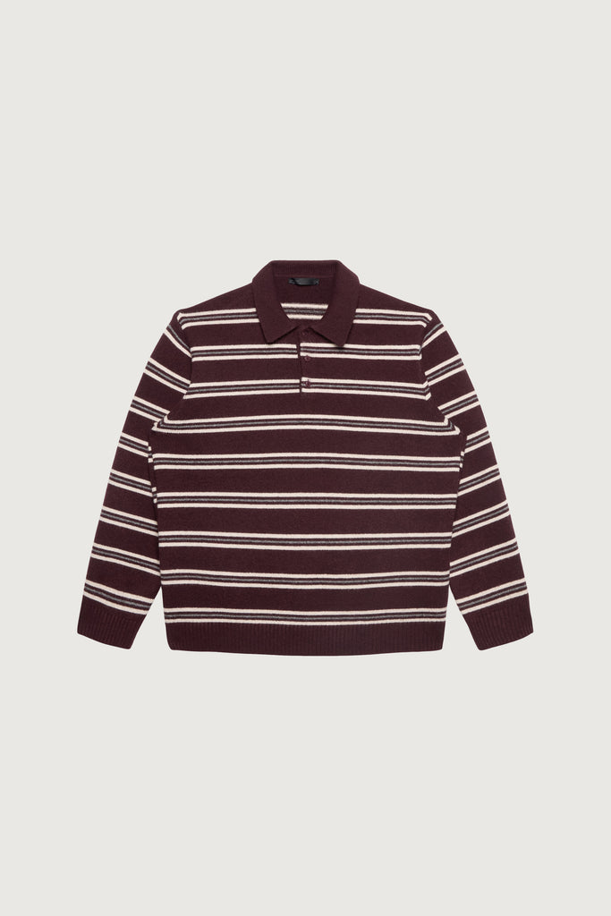 Relaxed Long Sleeve Polo Sweater | OAK + FORT