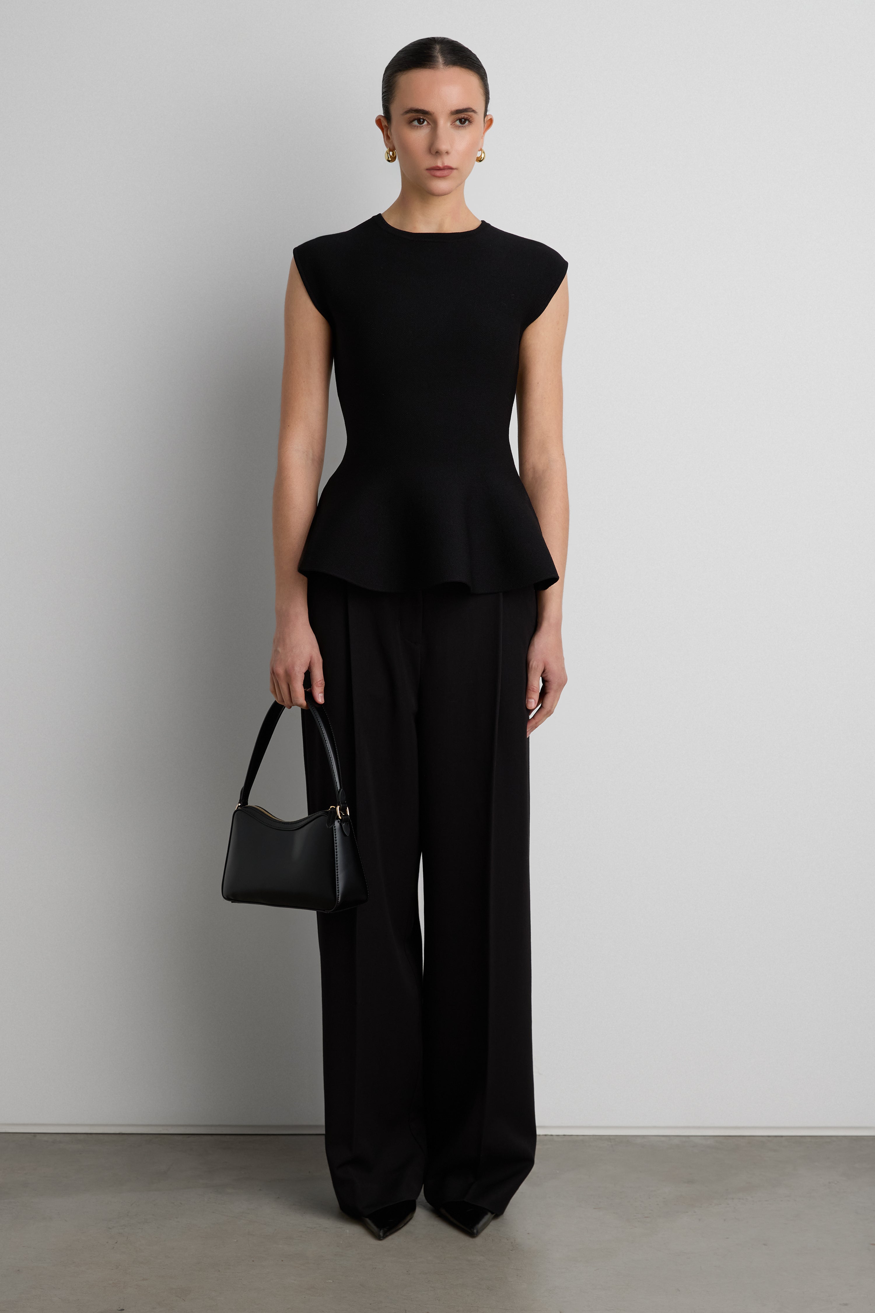 Thick Ribbed Peplum Top | OAK + FORT