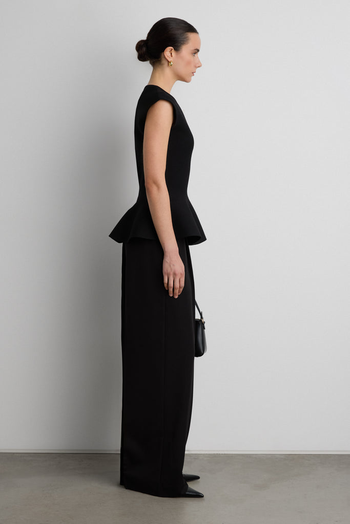 Thick Ribbed Peplum Top | OAK + FORT