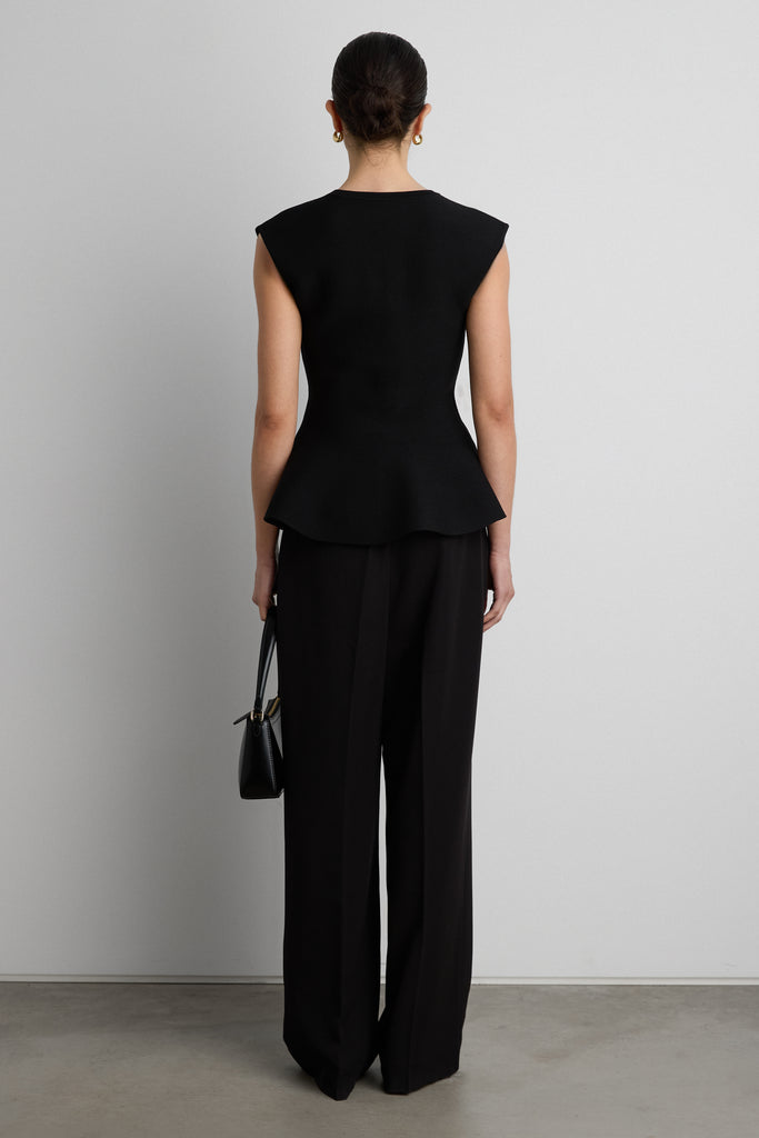 Thick Ribbed Peplum Top | OAK + FORT