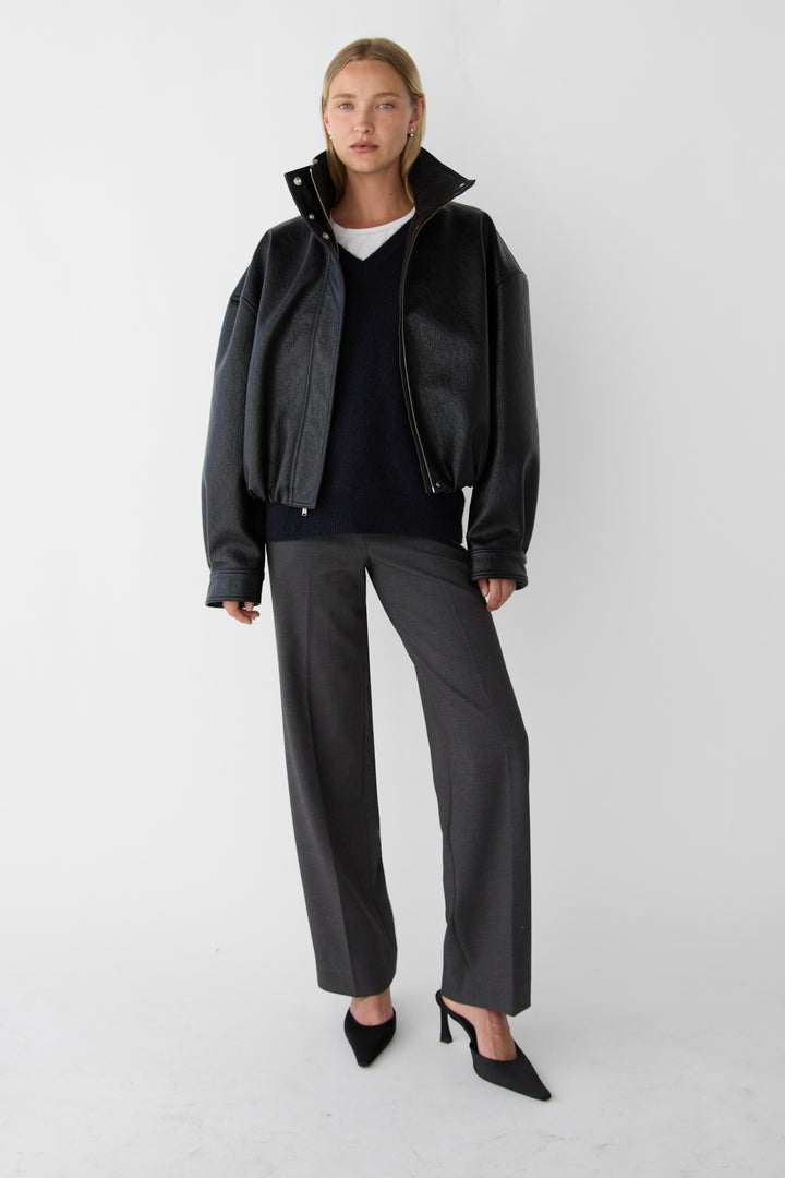 V-NECK SWEATER in Sky Captain — alternate angle