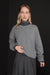 100% cashmere crewneck sweater in dark heather grey — main image