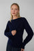 100% merino wool sweater in baritone navy blue — main image