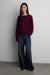 100% merino wool sweater in dark fig — main image