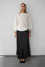 Relaxed ribbed knit top in ivory — main image