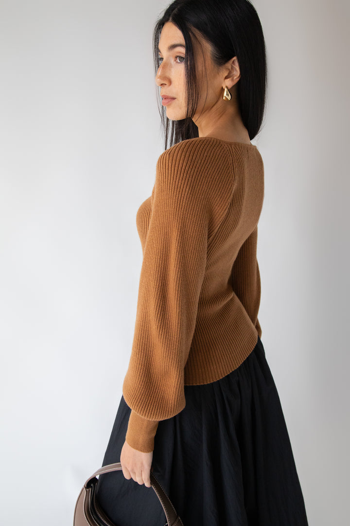 SQUARE NECK SWEATER