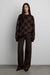 Checkered crewneck sweater in chocolate martini check — main image