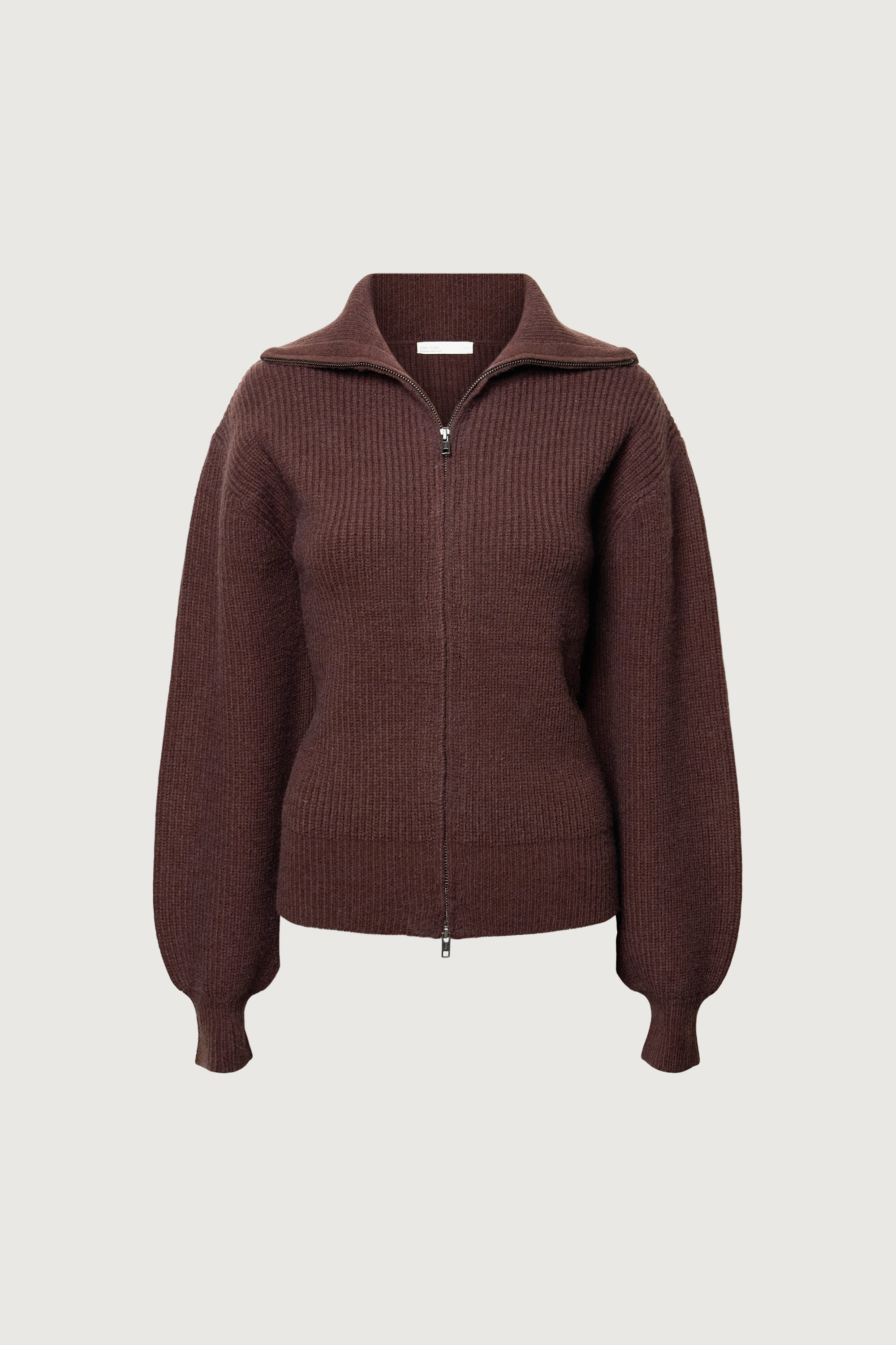HIGH NECKLINE ZIP UP SWEATER – OAK + FORT