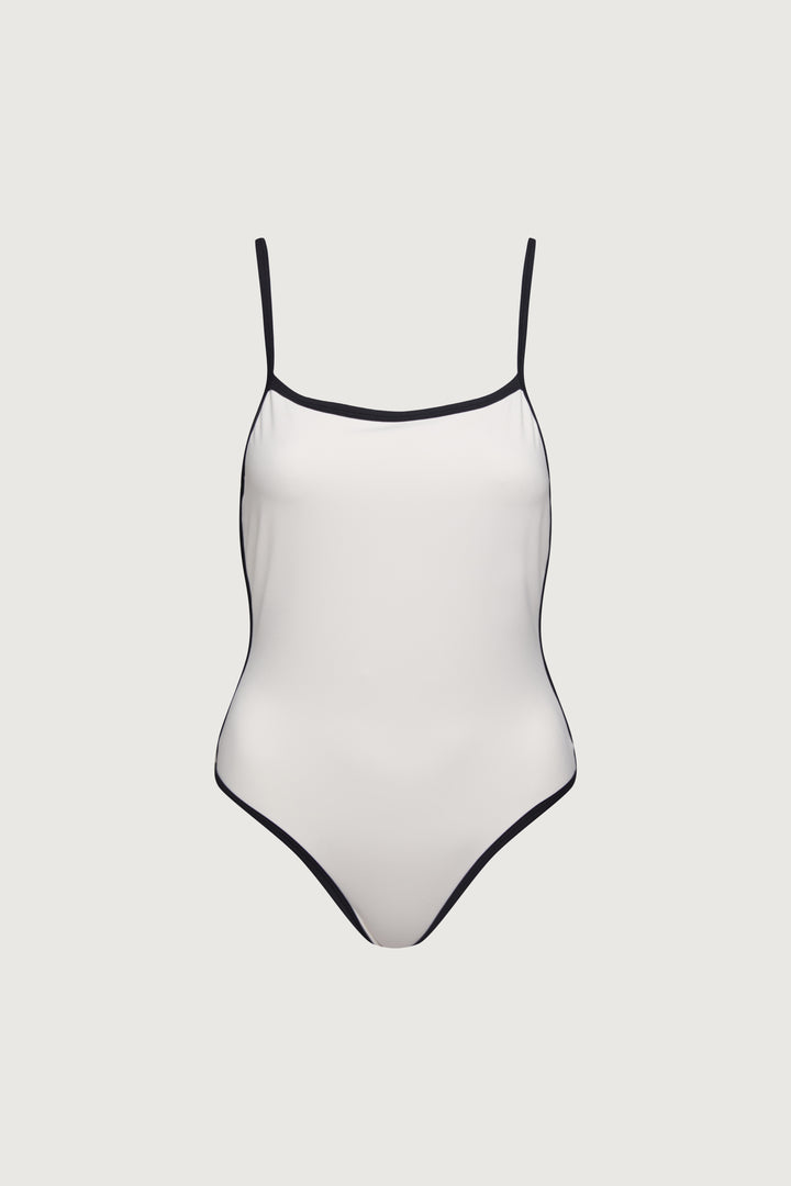 CONTRAST DETAIL ONE PIECE SWIMSUIT