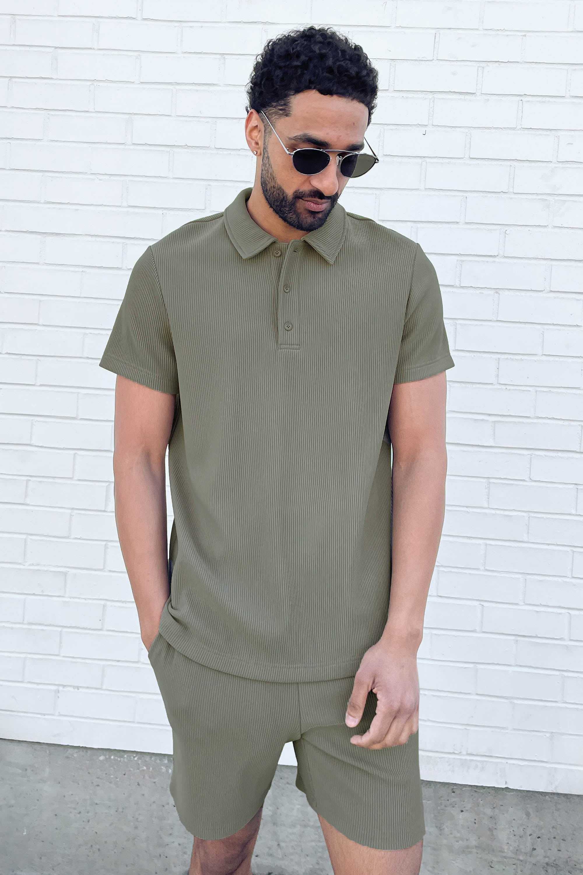 Ribbed Polo T-Shirt | OAK + FORzt – OAK + FORT