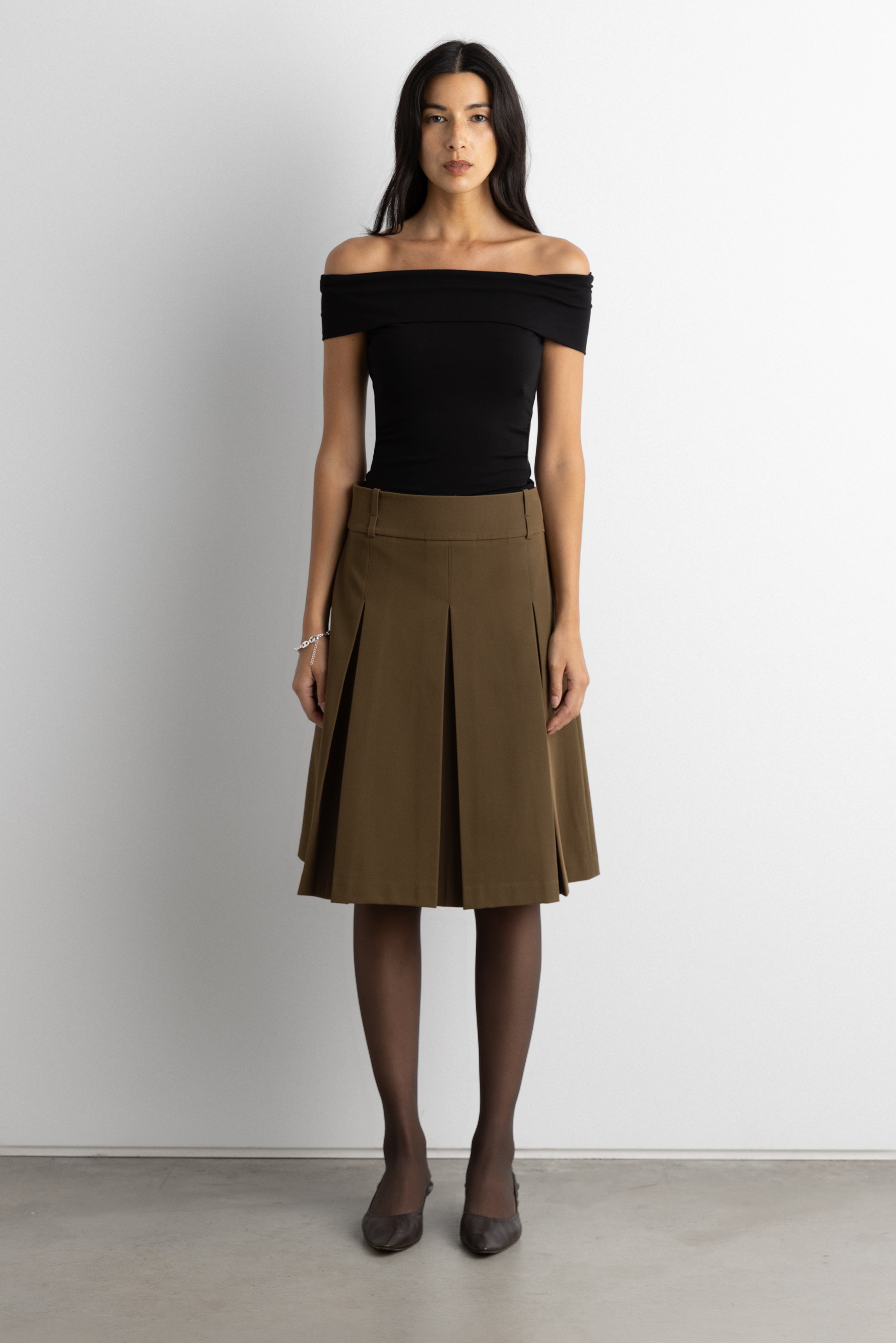 Off Shoulder Knit Top | OAK + FORT