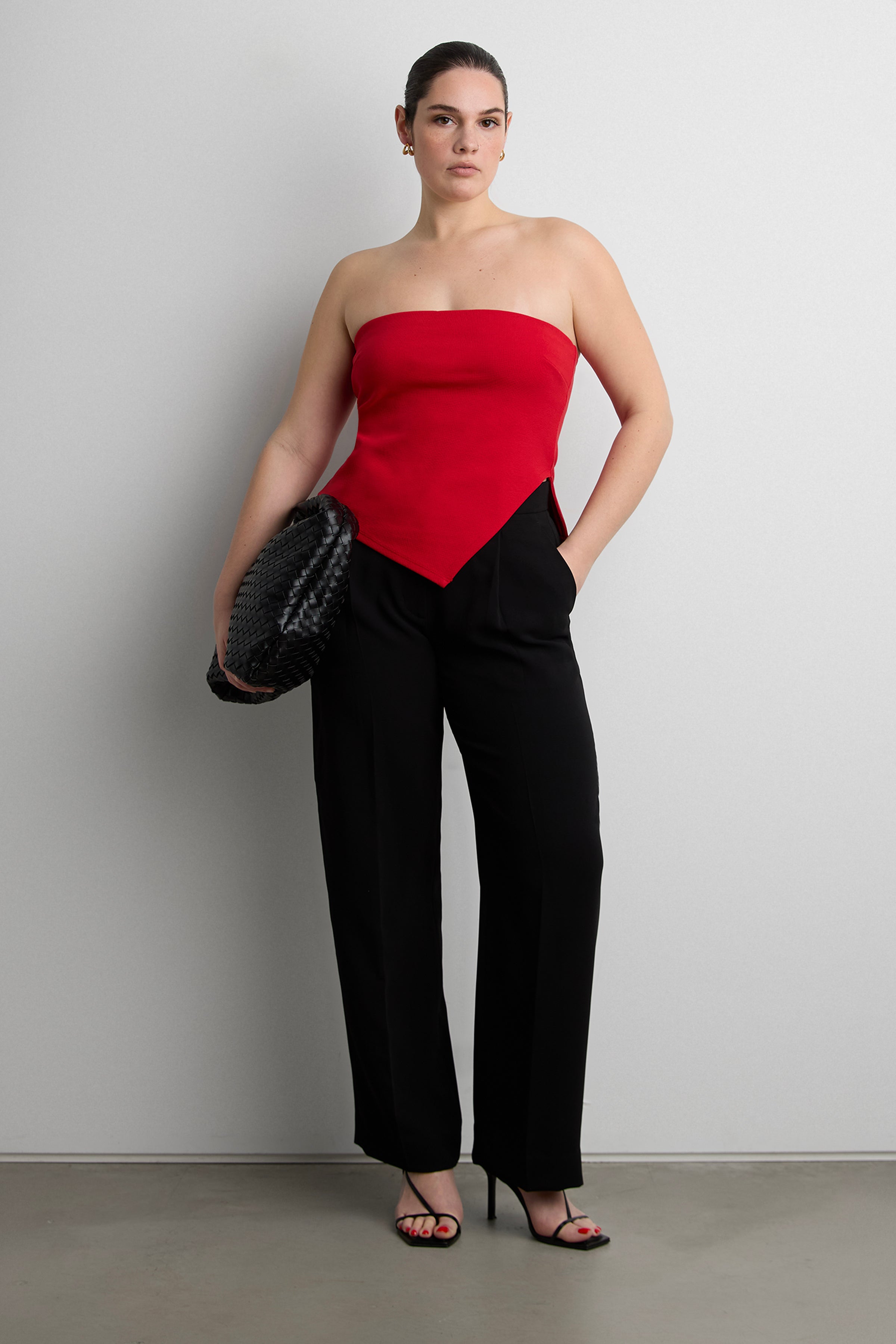 Cropped Tube Top with Side Slit | OAK + FORT