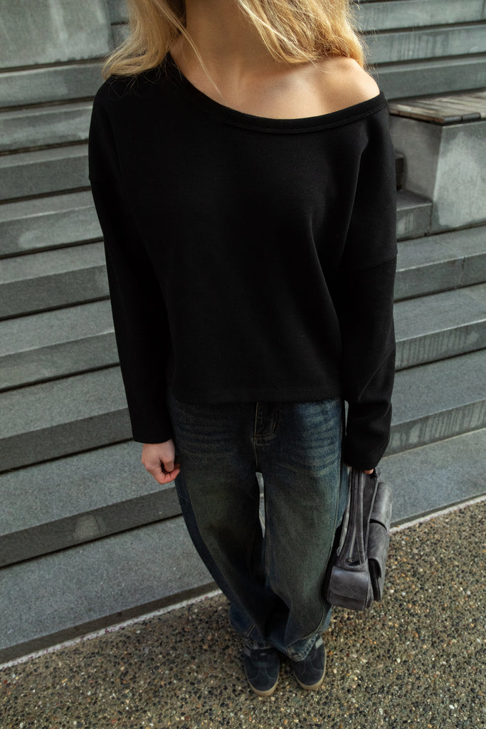 Wide Neckline Sweatshirt | OAK + FORT