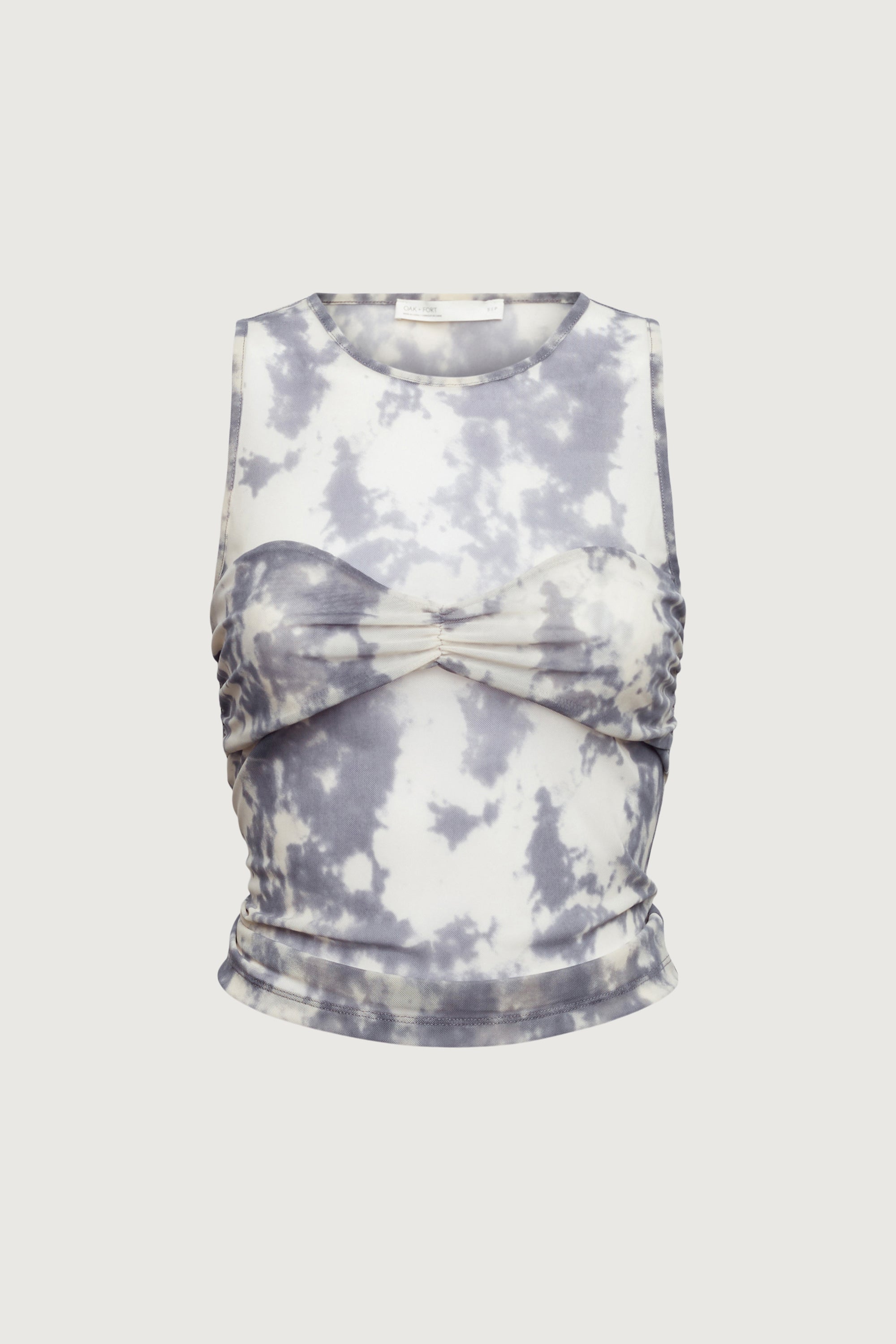 Mesh Tank Top with Ruched Bralette | OAK + FORT