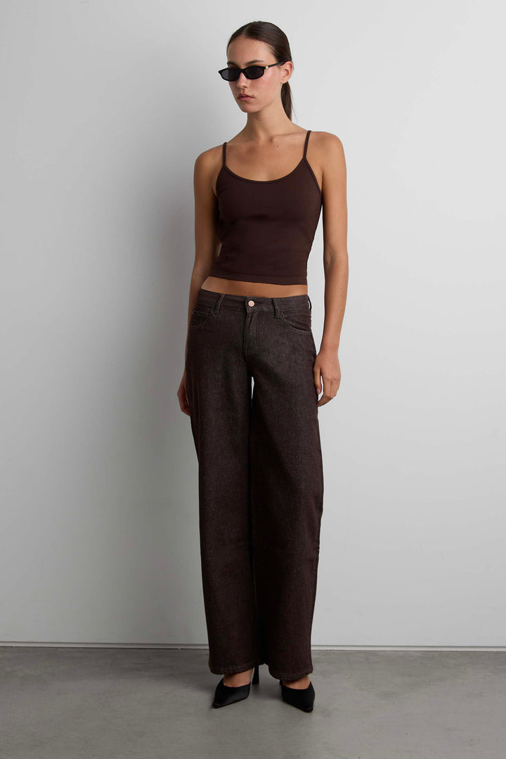 FORM CAMI TANK TOP in Coffee Bean — alternate angle
