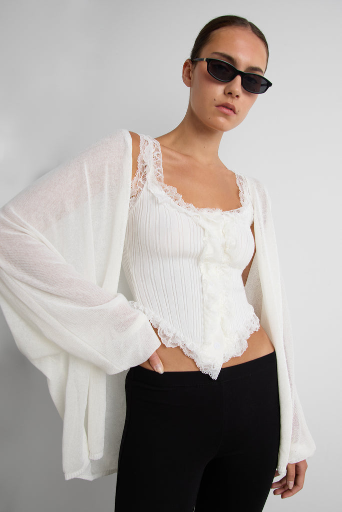 Ruffled Lace Tank Top | OAK + FORT