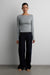 Cloud boat neck long sleeve top in medium heather grey — main image