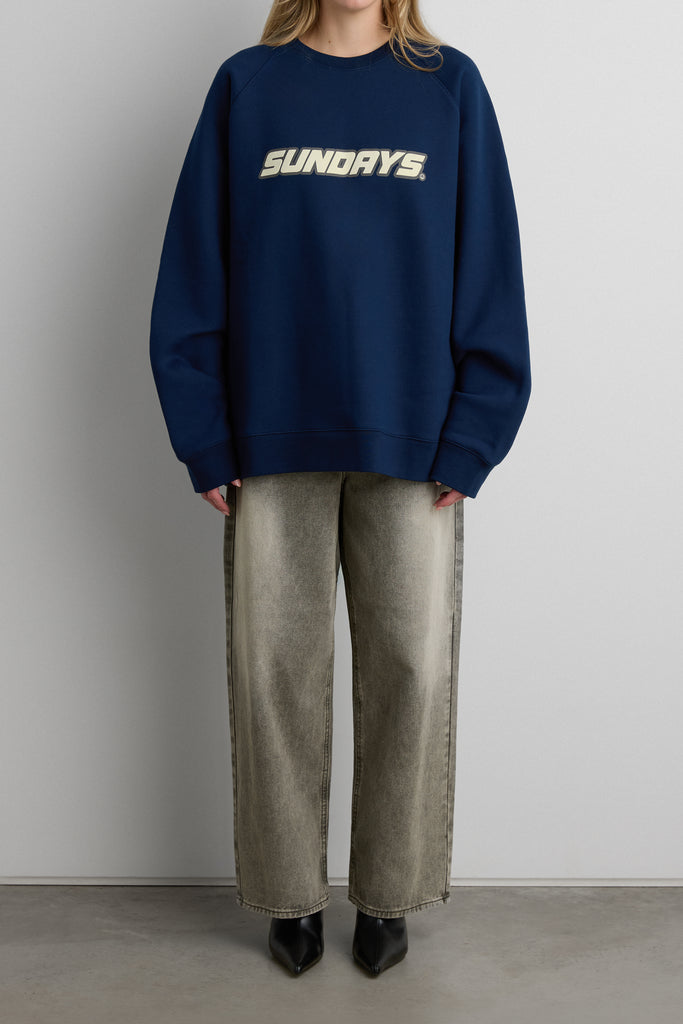 Sunday Oversized Raglan Crewneck Fleece Sweatshirt | OAK + FORT