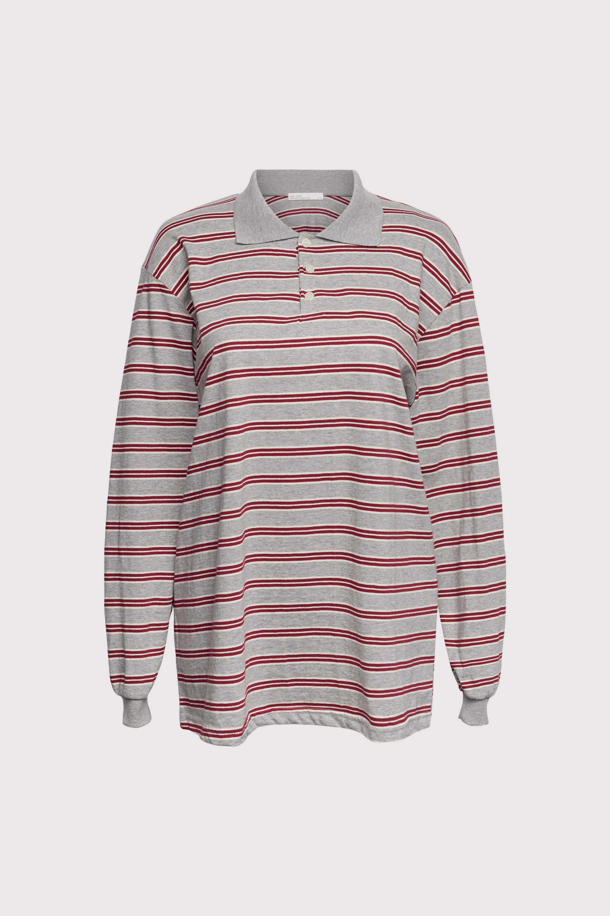 Striped Rugby Polo Long Sleeve Shirt | OAK + FORT