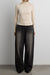Mockneck top in oatmeal — main image