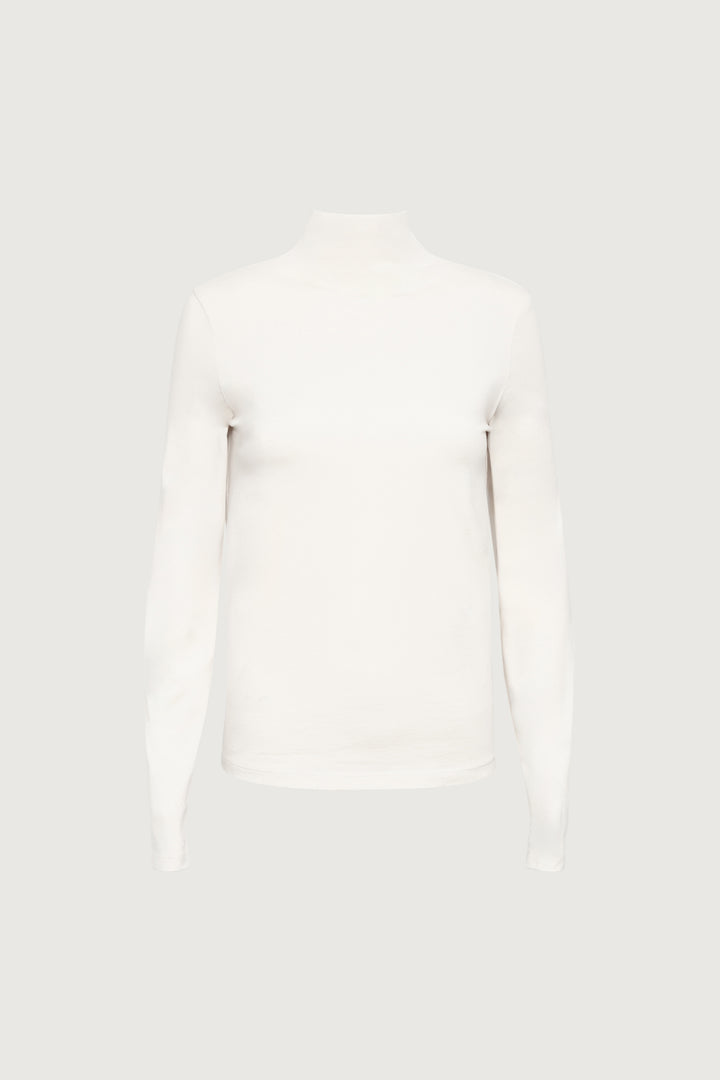 MOCKNECK TOP in Oatmeal — alternate angle