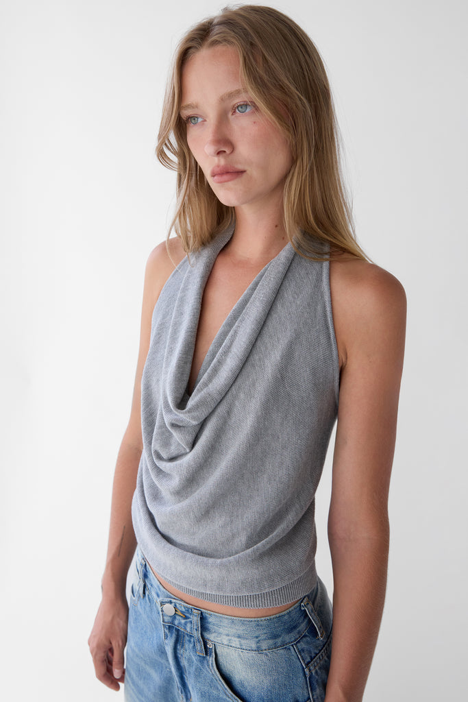 Braided Back Cowl Tank Top | OAK + FORT