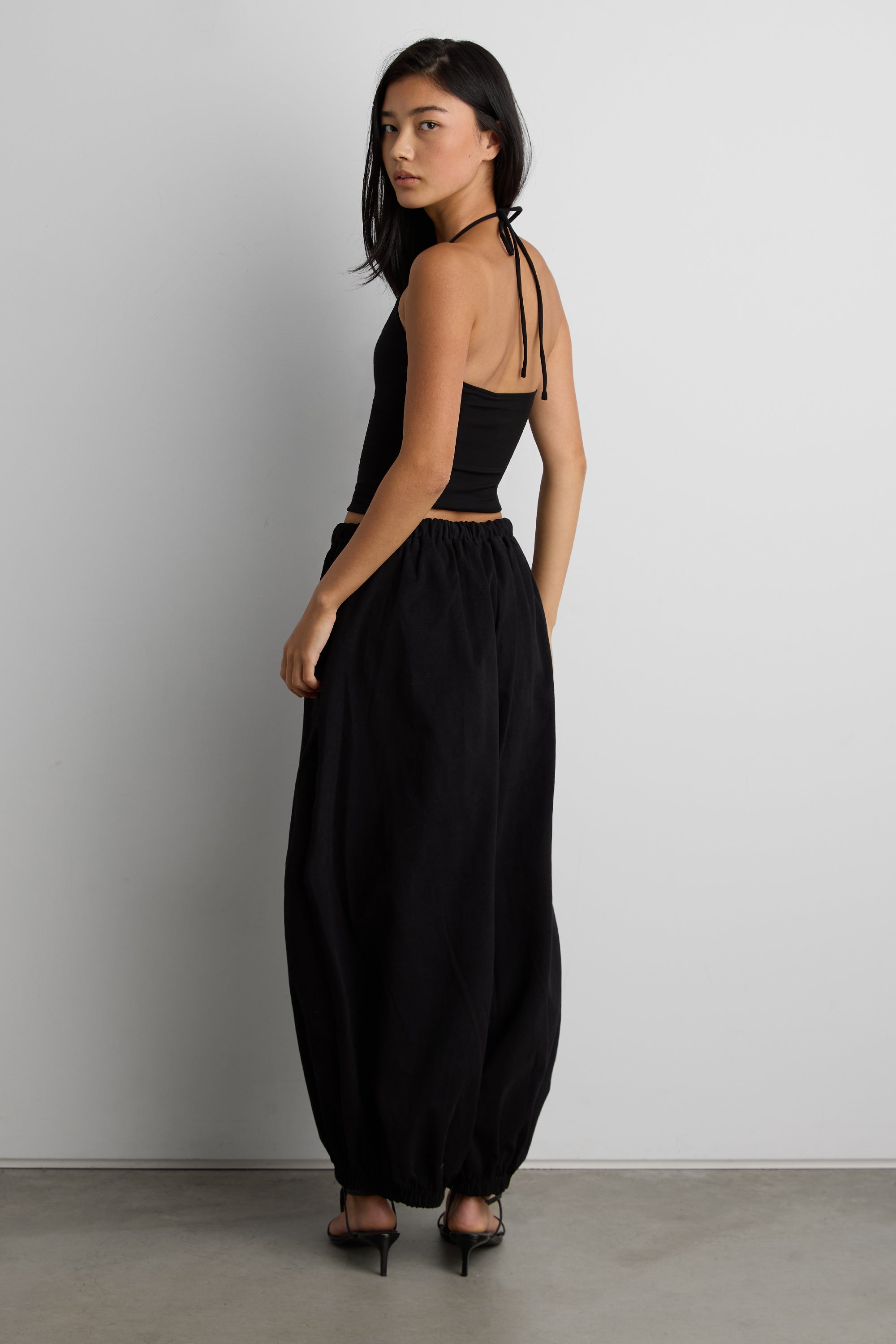 Relaxed Balloon Fit Cotton Pants | OAK + FORT