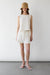 Cotton blend sleeveless tank top in cream — main image