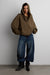 Slouchy oversized hoodie in canteen — main image