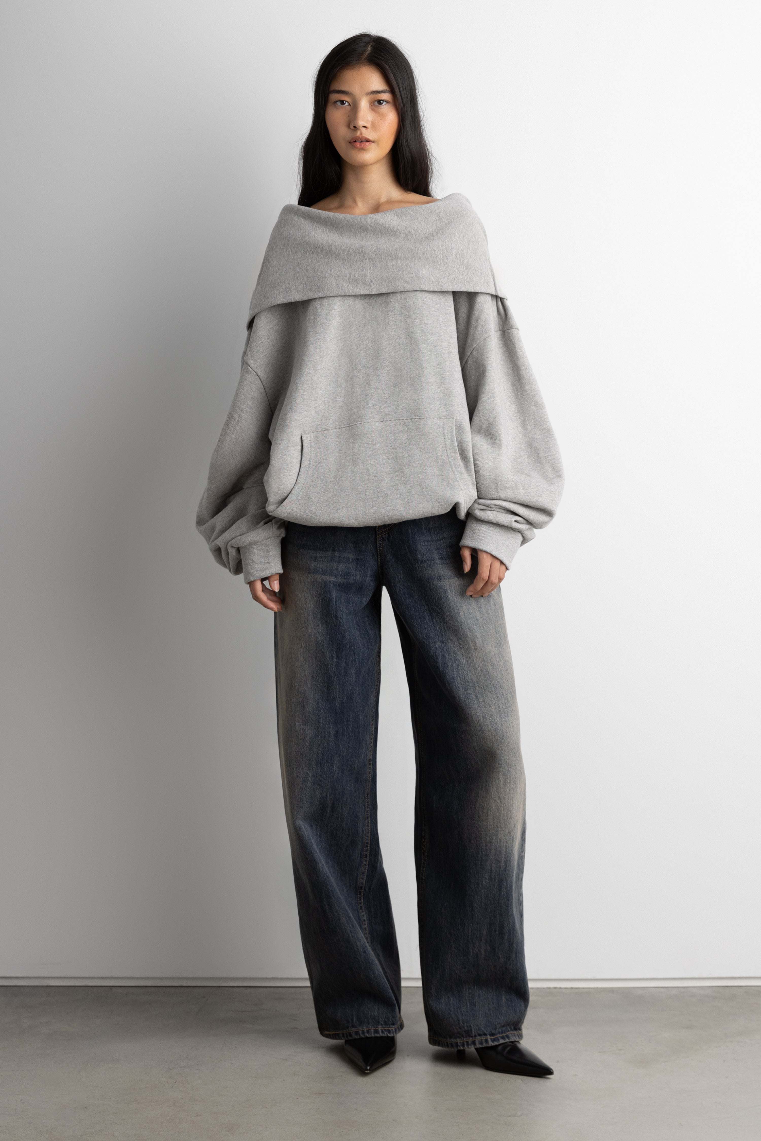 Off The Shoulder Slouchy Knit Sweater | OAK + FORT