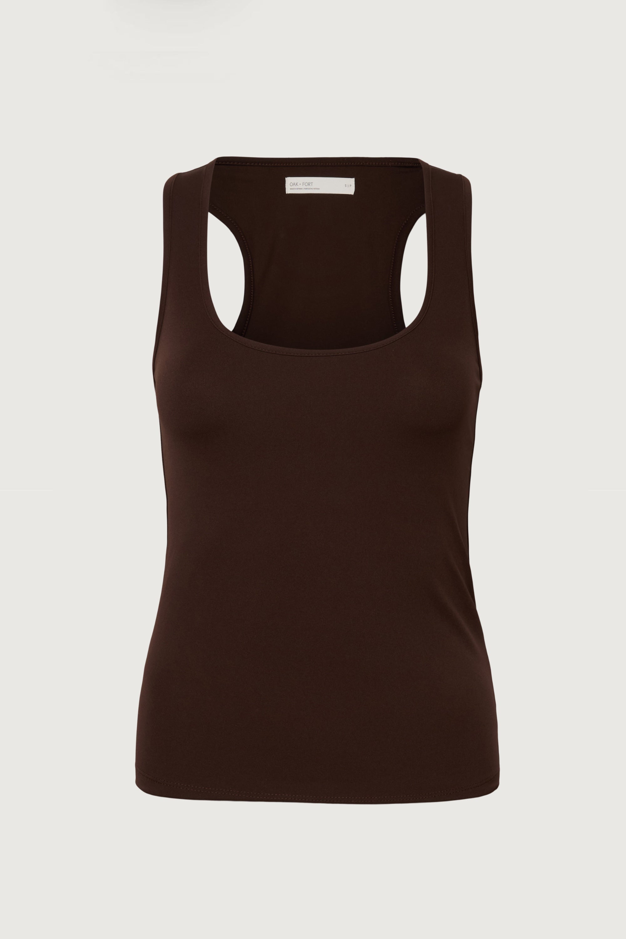 Square Neck Tie Front Knit Tank Top | OAK + FORT