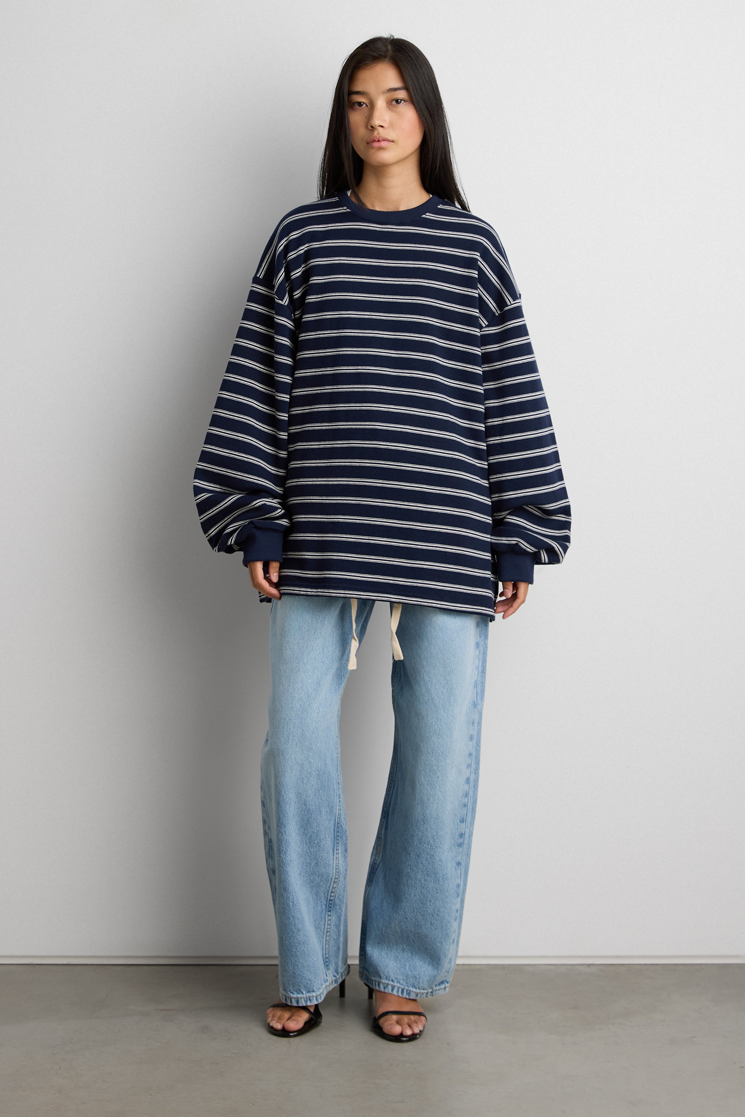トップス doublet STRIPE OVERSIZED PULLOVER 23AW Brushed Fleece Striped Pullover | OAK + FORT