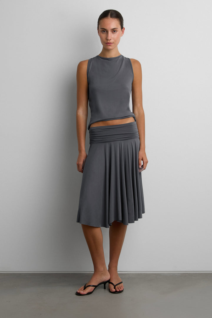 OPEN BACK DRAPED TANK TOP in THUNDERSTORM — alternate angle