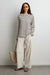 Relaxed striped boat neck top in black stripe — main image