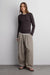 Long sleeve crew neck top in charcoal — main image