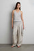 Twist shoulder strap lightweight tank top in gray — main image