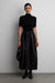 Mock neck knit top in black — main image
