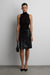 Sleeveless high neck knit top in black — main image