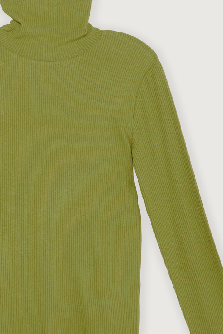 TURTLENECK TOP in Guacamole — alternate angle